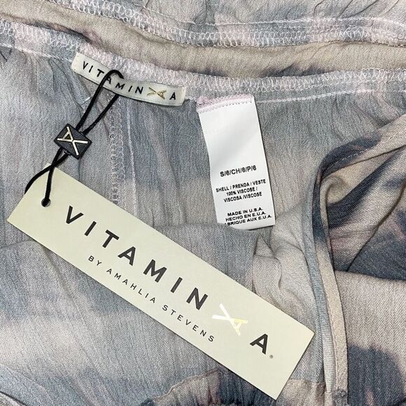 Vitamin A Womens Boho Tie-Dye Halter Romper Multicolor Size Small - Picture 7 of 9